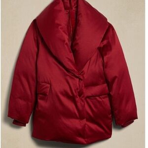 Banana Republic Lucila satin Puffer Jacket